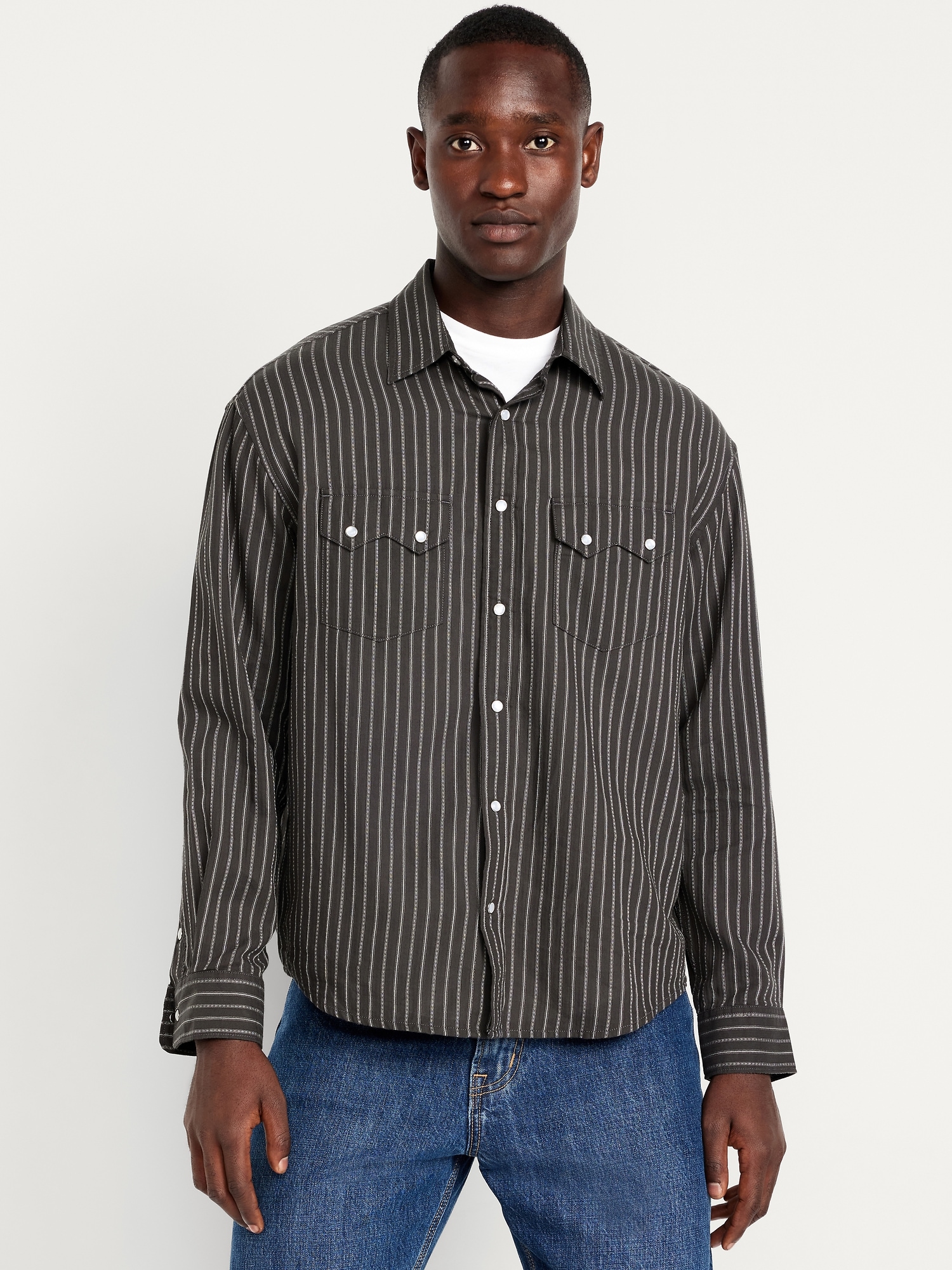 Textured Western Pocket Shirt