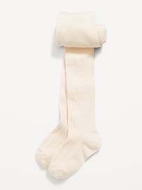 Image number 1 showing, Cable-Knit Tights for Toddler Girls