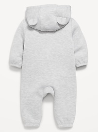 Image number 2 showing, Bounce Fleece Hooded Critter One-Piece for Baby