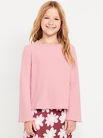 Image number 1 showing, CozePlush Long-Sleeve Top for Girls
