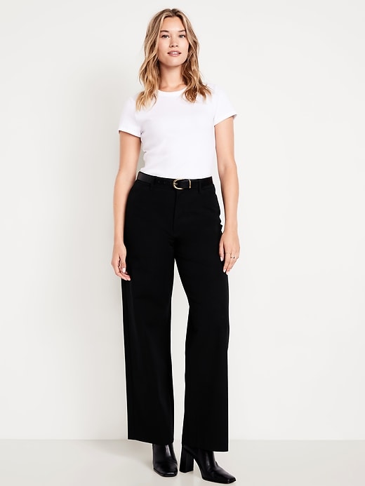 L'image numéro 6 présente Pantalon Pixie à jambe ultra-large à taille haute