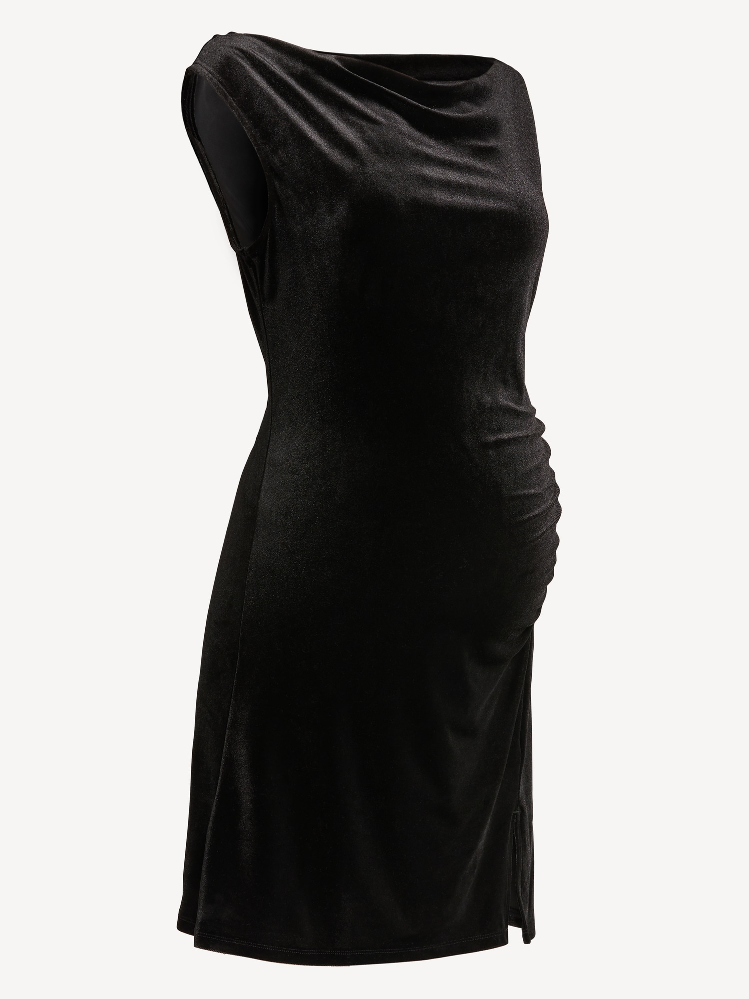 Robe courte à épaules asymétriques de maternité