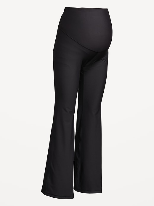 Image number 4 showing, Maternity Full-Panel PowerSoft Flare Leggings