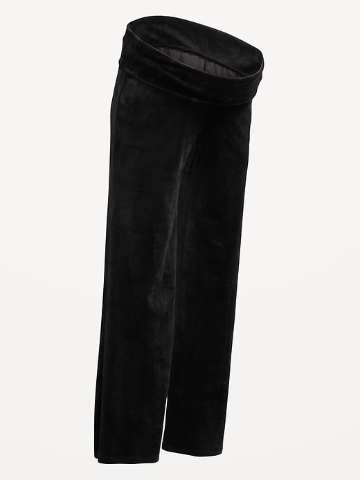 Image number 4 showing, Maternity Velour Rollover Waist Pajama Pants
