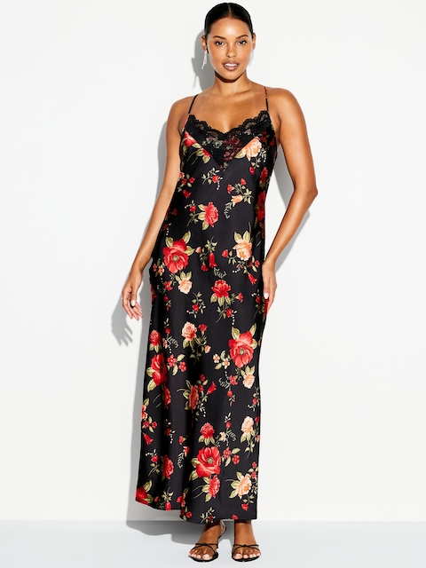The Occasion by Old Navy Satin V-Neck Maxi Dress