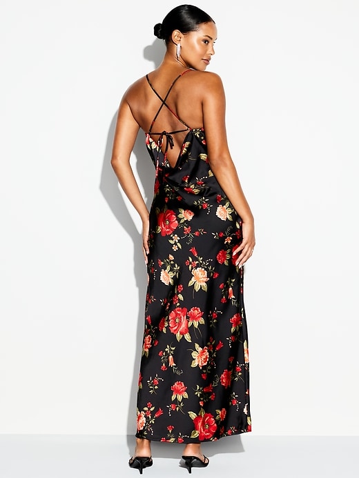 Image number 2 showing, The Occasion by Old Navy Satin V-Neck Maxi Dress