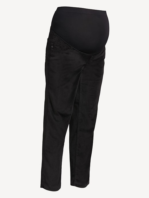 Image number 4 showing, Maternity Full-Panel OG Straight Velvet Pants