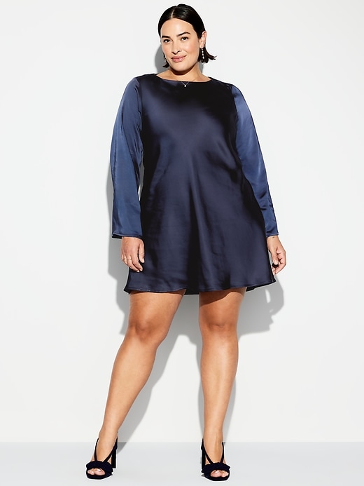 Image number 5 showing, The Occasion by Old Navy Satin Flare-Sleeve Mini Dress