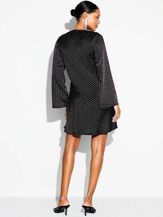 Image number 2 showing, The Occasion by Old Navy Satin Flare-Sleeve Mini Dress