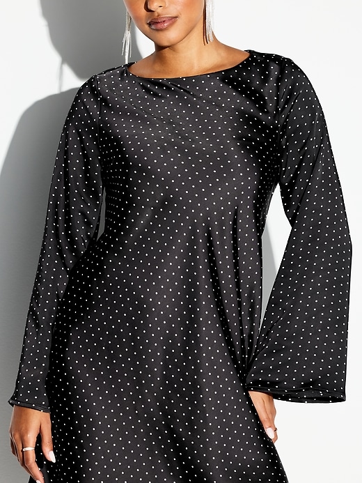 Image number 7 showing, The Occasion by Old Navy Satin Flare-Sleeve Mini Dress