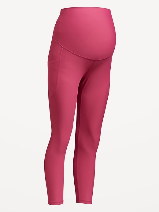 Image number 1 showing, Maternity Full-Panel PowerSoft 7/8 Leggings