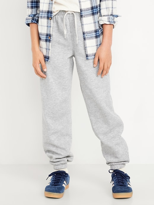 L'image numéro 1 présente Pantalon de jogging coupe généreuse en coton ouaté pour garçon