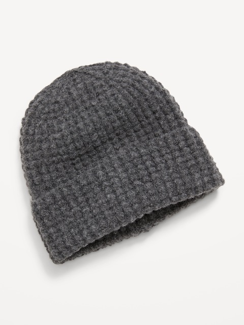 Waffle Beanie - Dark Heather Gray