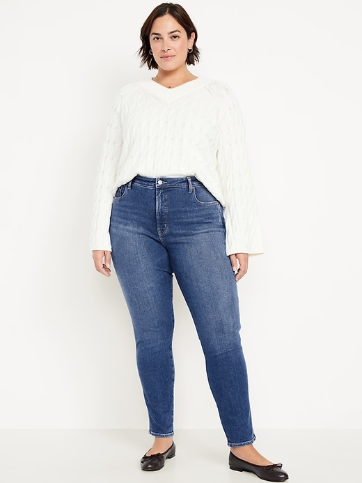 Image number 5 showing, High-Waisted Rockstar Super-Skinny Jeans