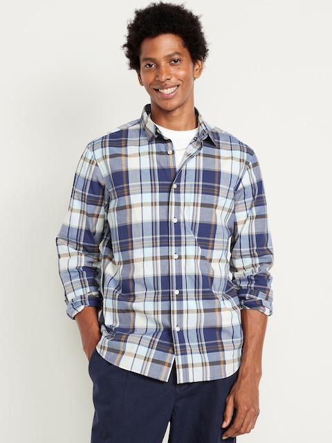 Classic Fit Everyday Printed Shirt - Pacific Blue