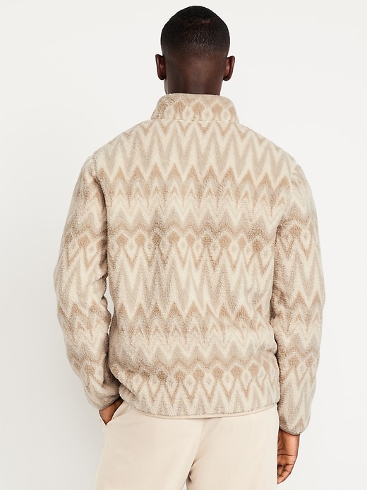 Image number 2 showing, Printed Sherpa Quarter-Zip Pullover