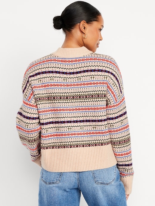Image number 2 showing, SoSoft Mock-Neck Fair Isle Sweater
