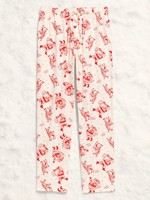 Flannel Pajama Pants for Men - Santa And Reindeer (Match The Fam!)