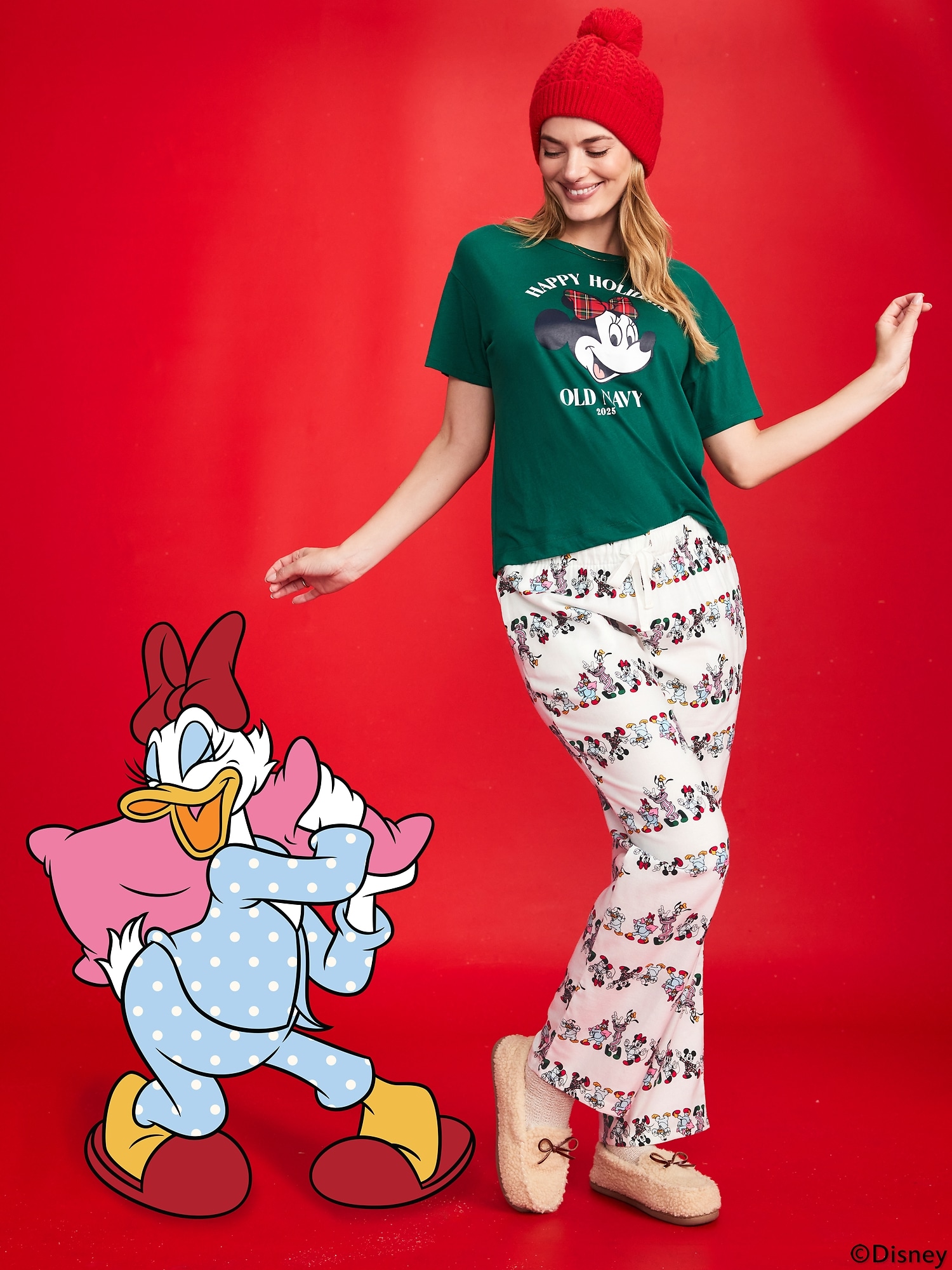 Old Navy x Disney Mid-Rise Printed Flannel Pajama Pants for Women