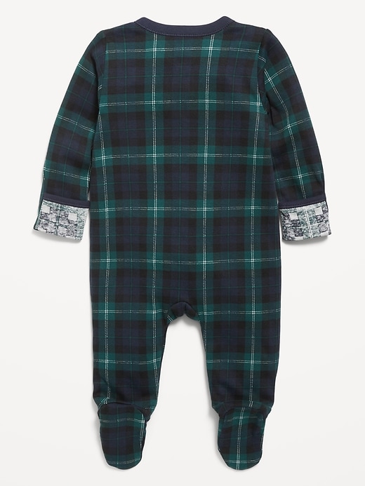 Image number 2 showing, 2-Way-Zip Sleep & Play Footed One-Piece for Baby