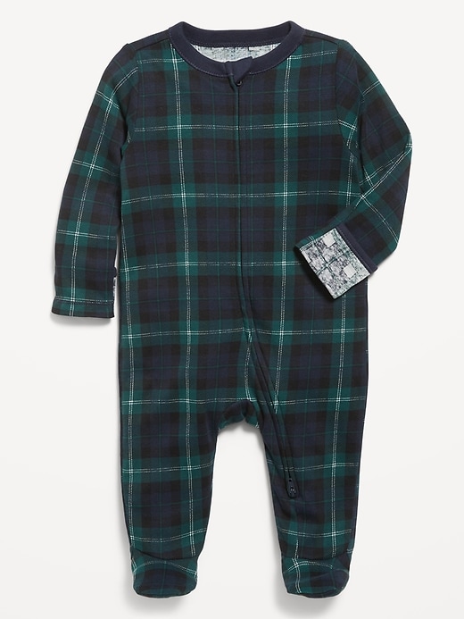 Image number 1 showing, 2-Way-Zip Sleep & Play Footed One-Piece for Baby