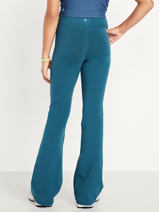 Image number 2 showing, High-Waisted PowerChill Crossover Flared Leggings for Girls