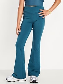 Image number 3 showing, High-Waisted PowerChill Crossover Flared Leggings for Girls