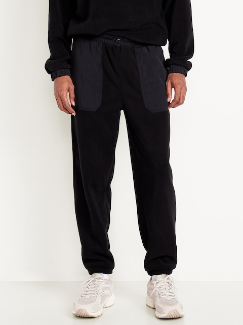 Loose Microfleece Utility Joggers - Black Jack