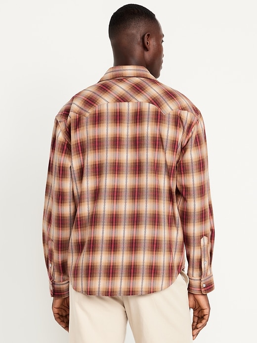 L'image numéro 2 présente Chemise western texturée à carreaux avec poches