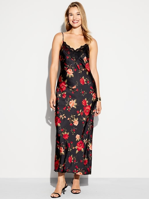 Image number 7 showing, The Occasion by Old Navy Satin V-Neck Maxi Dress