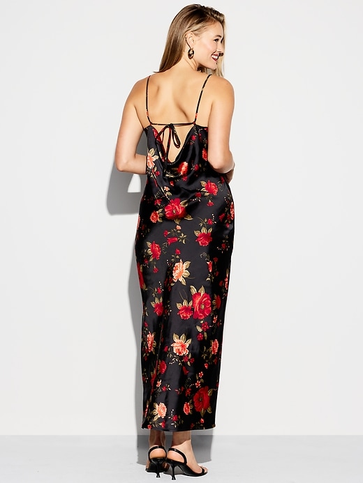 Image number 8 showing, The Occasion by Old Navy Satin V-Neck Maxi Dress