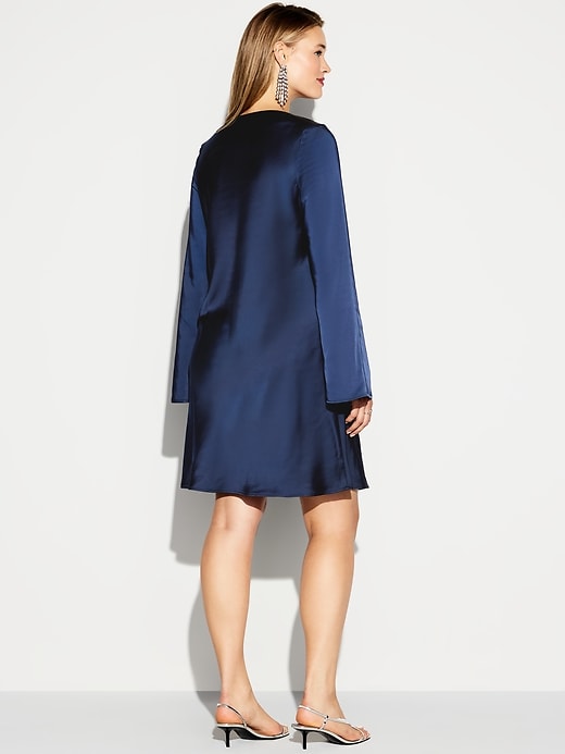 Image number 9 showing, The Occasion by Old Navy Satin Flare-Sleeve Mini Dress
