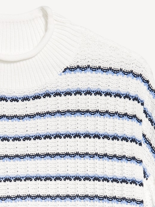Image number 6 showing, Roll-Neck Seaside Cotton Sweater
