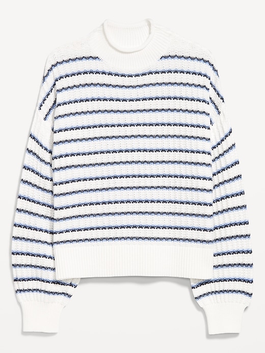 Image number 5 showing, Roll-Neck Seaside Cotton Sweater
