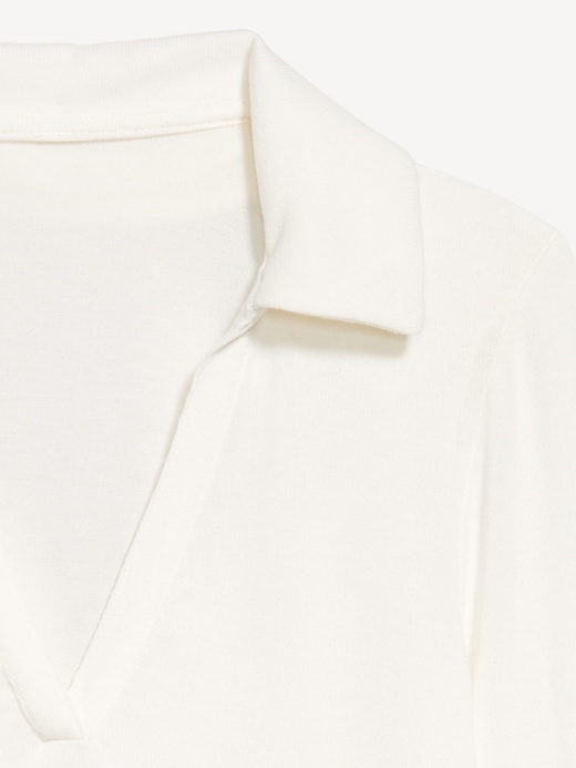 Image number 4 showing, Split-Neck Long-Sleeve Pullover Shirt