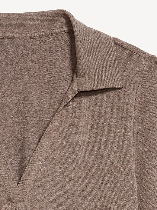 Image number 4 showing, Split-Neck Long-Sleeve Pullover Shirt