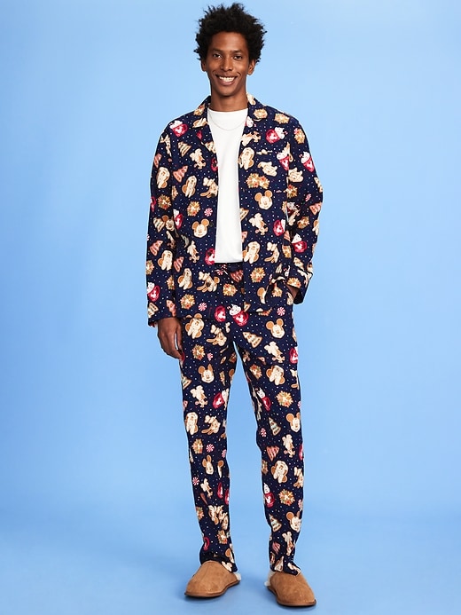 Image number 3 showing, Old Navy x Disney Mickey Mouse & Friends Printed Flannel Pajama Set for Men
