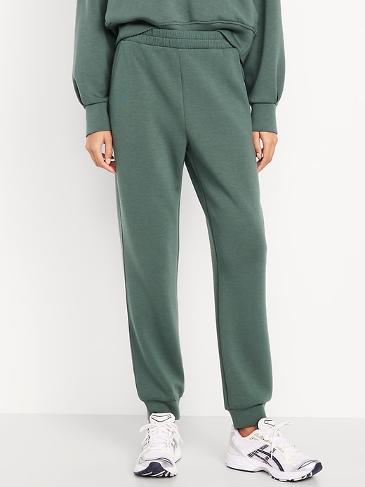 Image number 1 showing, High-Waisted Bounce Fleece Jogger Sweatpants