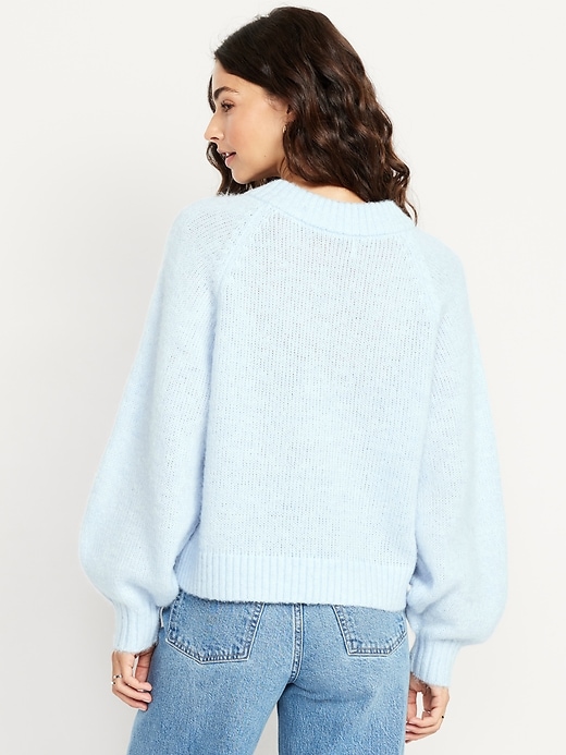 Image number 2 showing, Cozy Cropped V-Neck Sweater