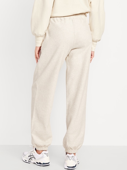 Image number 2 showing, High-Waisted Dynamic Fleece Textured Sweatpants
