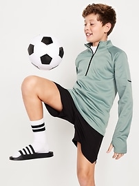 Image number 1 showing, Go-Dry Quarter-Zip Soccer Pullover for Boys