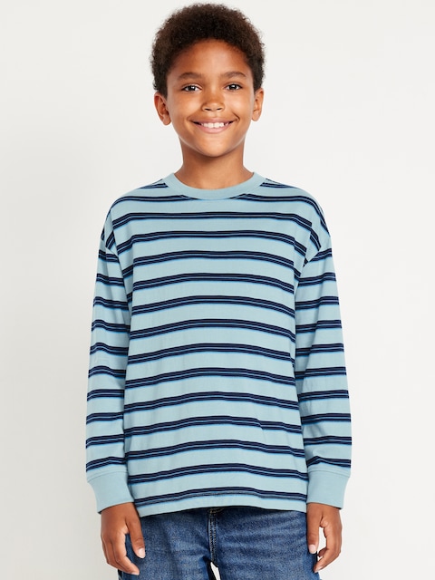 T-shirt surdimensionné à manches longues à motif pour garçon