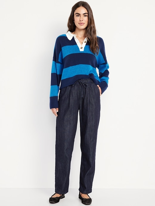 Image number 1 showing, High-Waisted Billie Straight Ankle Trouser