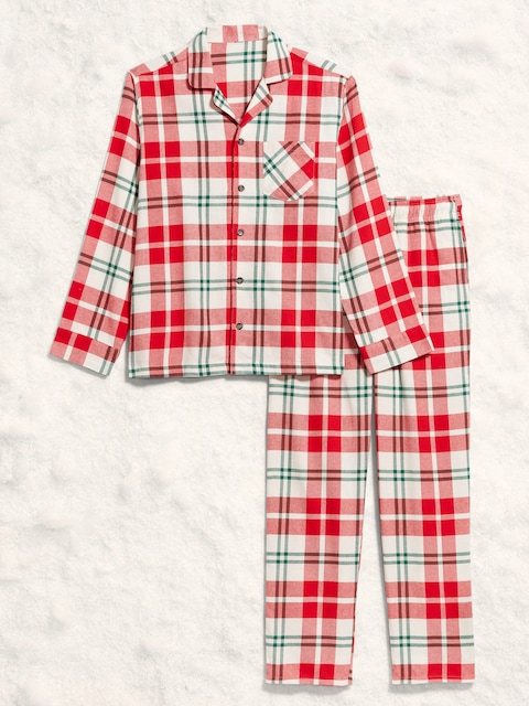 Plaid Flannel Pajama Set for Men - Red Plaid (Match The Fam!)