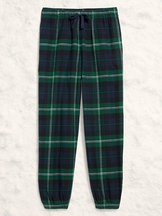Image number 1 showing, Plaid Flannel Pajama Joggers for Women