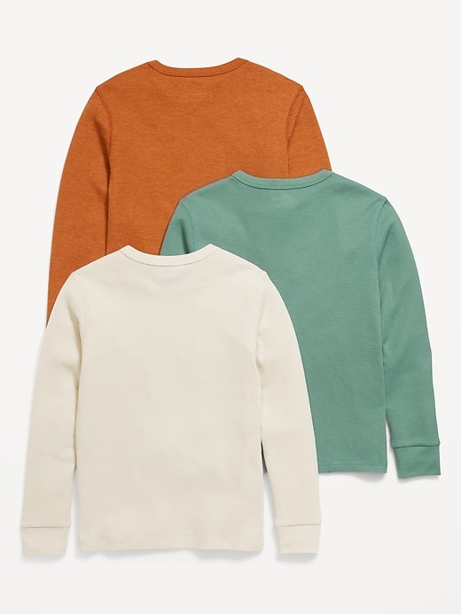 Image number 2 showing, Long-Sleeve Thermal-Knit T-Shirt 3-Pack for Boys