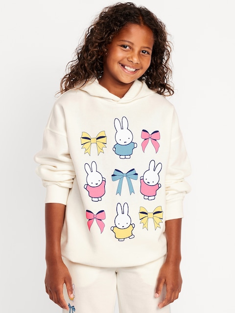 Tunique à capuchon surdimensionnée à imprimé Miffy™ pour fille