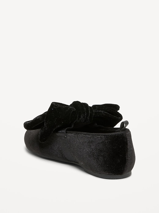 Velvet Bow Ballet Flats for Toddler Girls