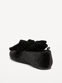 Image number 3 showing, Velvet Bow Ballet Flats for Toddler Girls