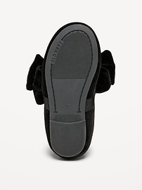 Image number 4 showing, Velvet Bow Ballet Flats for Toddler Girls